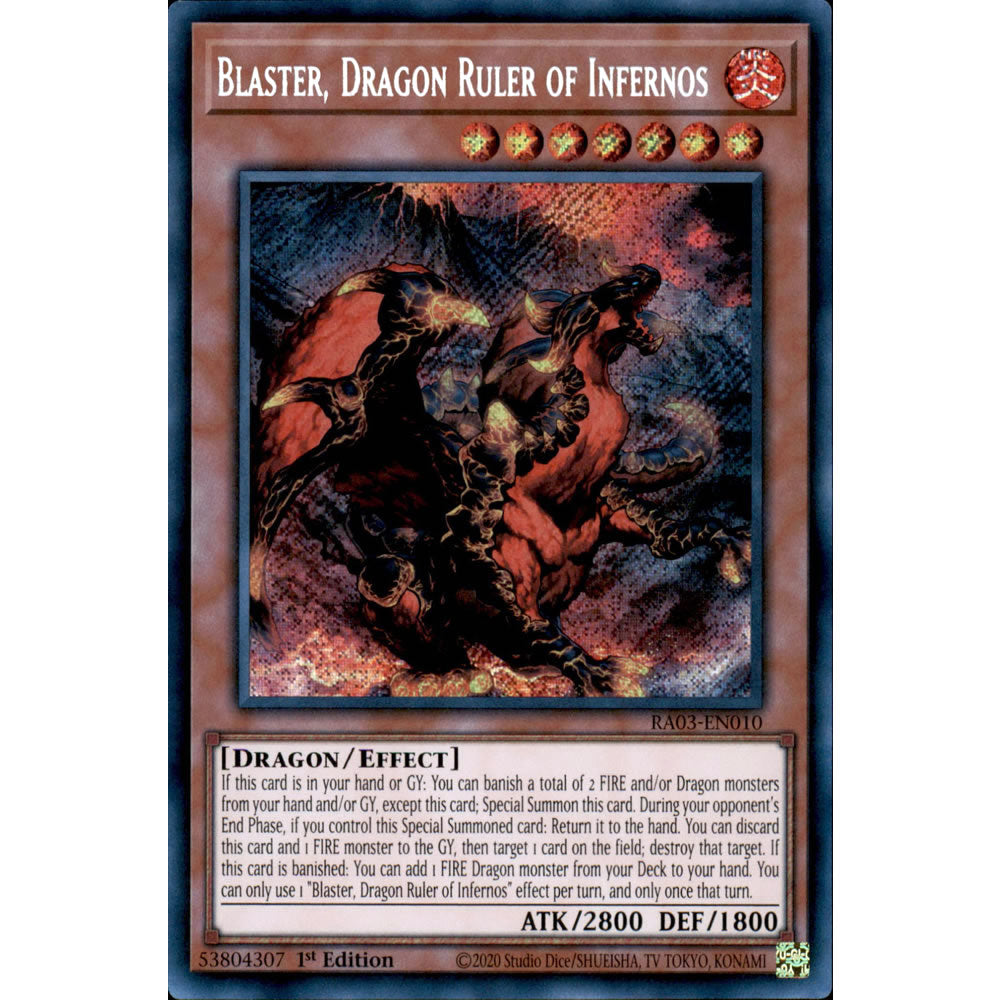 Blaster, Dragon Ruler of Infernos RA03-EN010 Yu-Gi-Oh! Card from the Quarter Century Bonanza Set