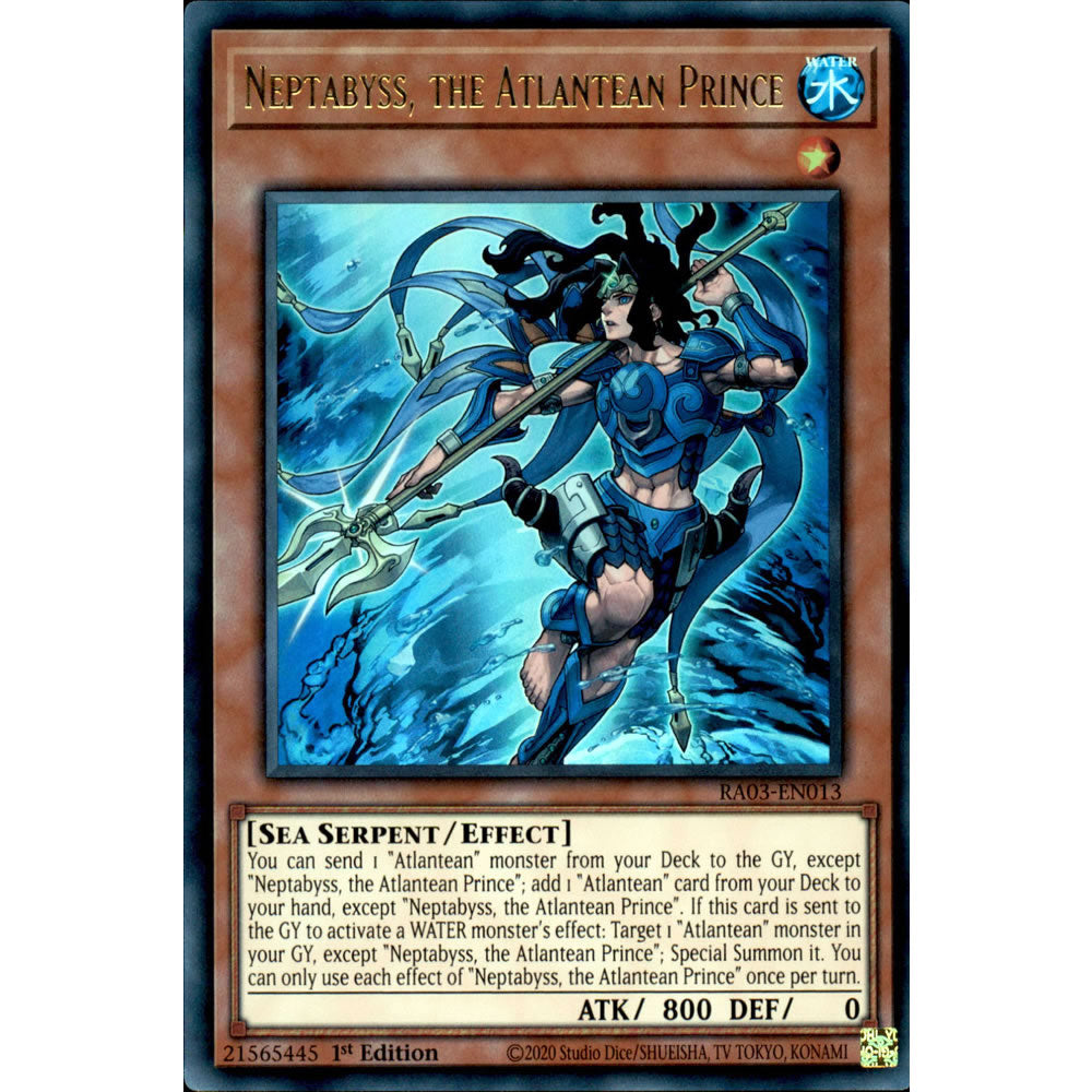 Neptabyss, the Atlantean Prince RA03-EN013 Yu-Gi-Oh! Card from the Quarter Century Bonanza Set