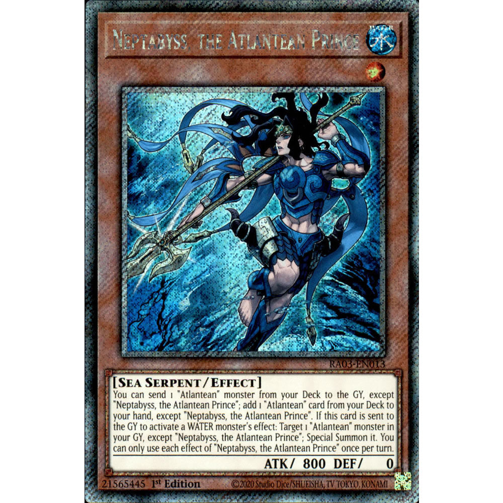 Neptabyss, the Atlantean Prince RA03-EN013 Yu-Gi-Oh! Card from the Quarter Century Bonanza Set