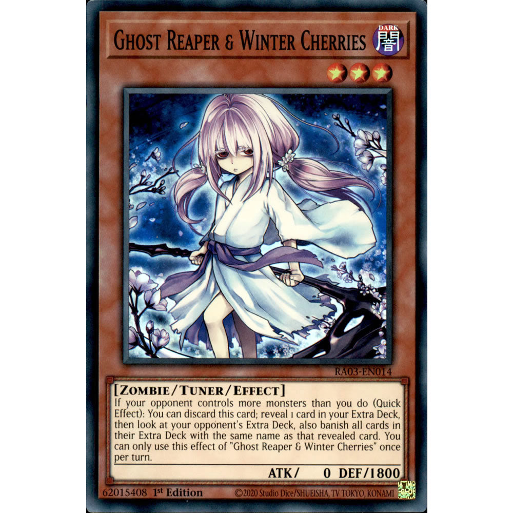 Ghost Reaper & Winter Cherries (alternate artwork) RA03-EN014 Yu-Gi-Oh! Card from the Quarter Century Bonanza Set