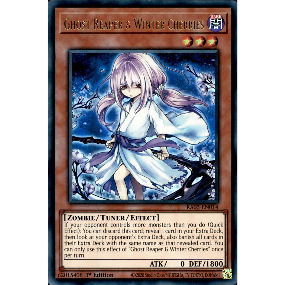 Ghost Reaper & Winter Cherries (alternate artwork) RA03-EN014 Yu-Gi-Oh! Card from the Quarter Century Bonanza Set