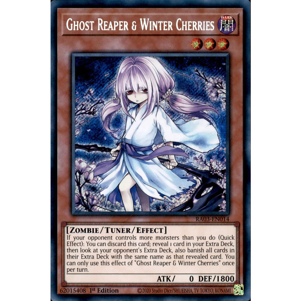 Ghost Reaper & Winter Cherries (alternate artwork) RA03-EN014 Yu-Gi-Oh! Card from the Quarter Century Bonanza Set