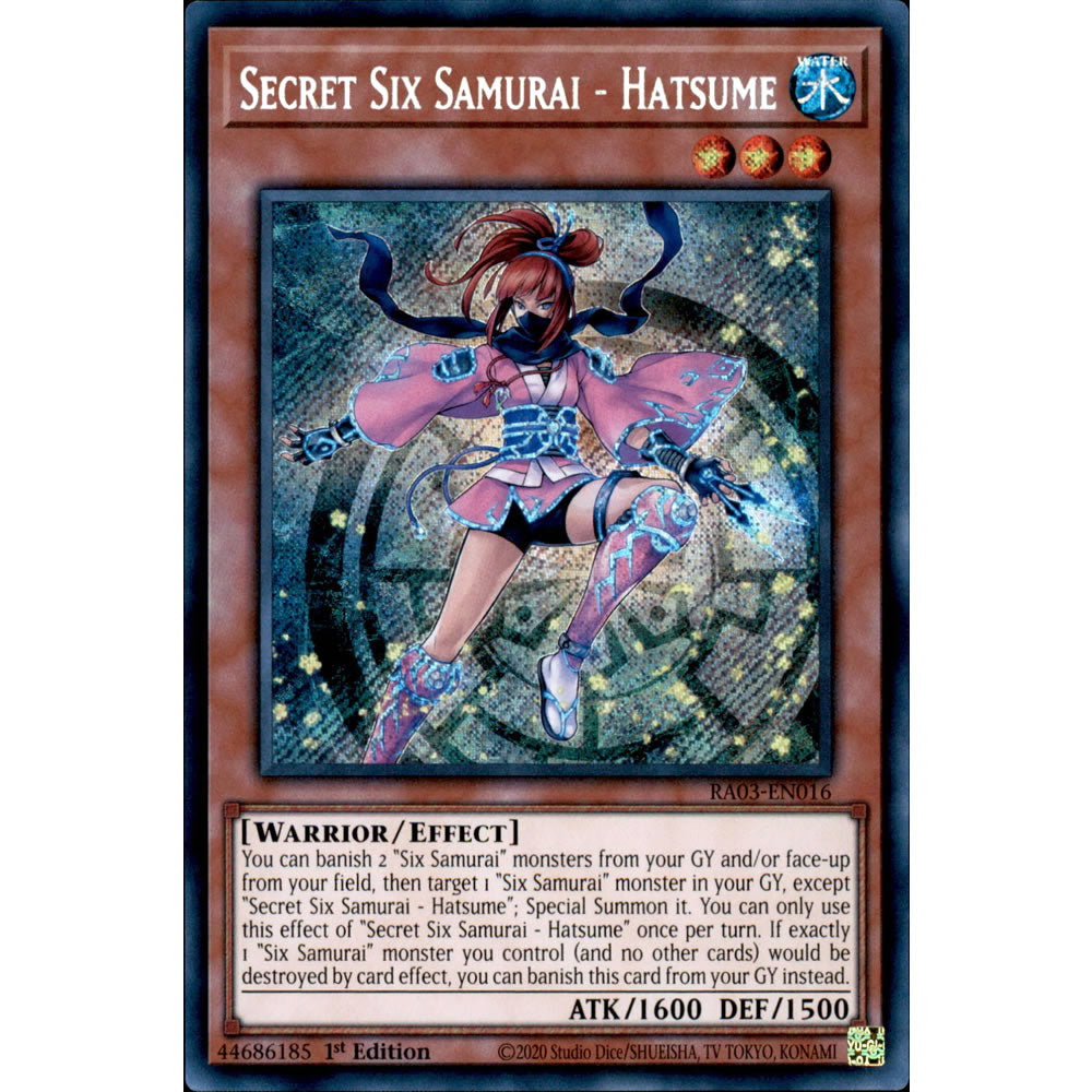 Secret Six Samurai - Hatsume RA03-EN016 Yu-Gi-Oh! Card from the Quarter Century Bonanza Set