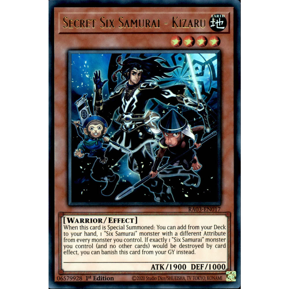 Secret Six Samurai - Kizaru RA03-EN017 Yu-Gi-Oh! Card from the Quarter Century Bonanza Set