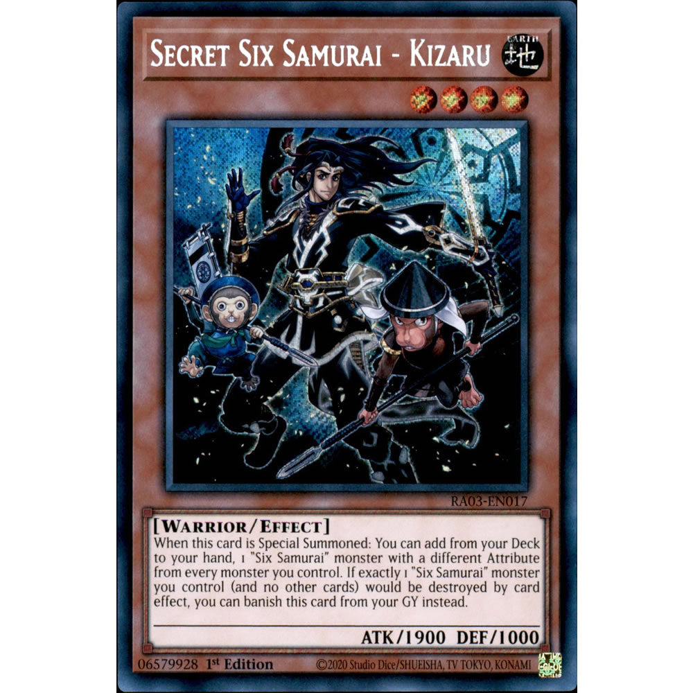 Secret Six Samurai - Kizaru RA03-EN017 Yu-Gi-Oh! Card from the Quarter Century Bonanza Set