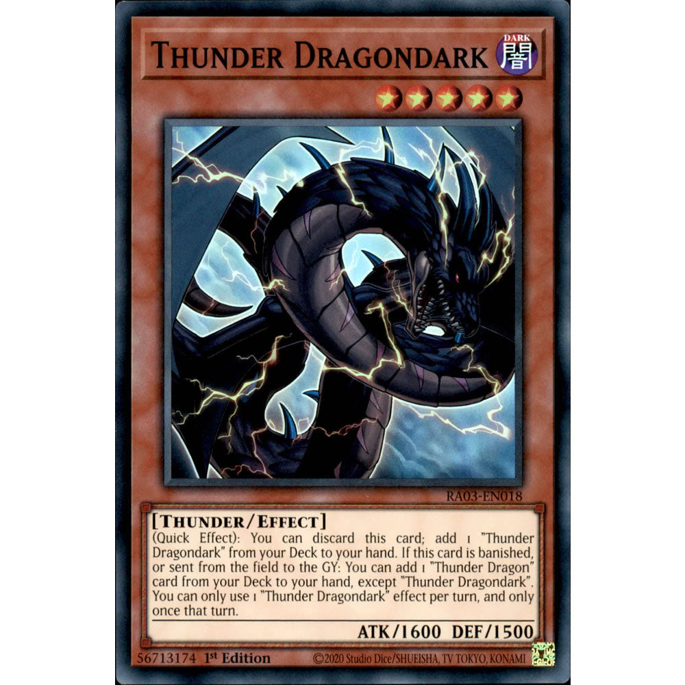 Thunder Dragondark RA03-EN018 Yu-Gi-Oh! Card from the Quarter Century Bonanza Set