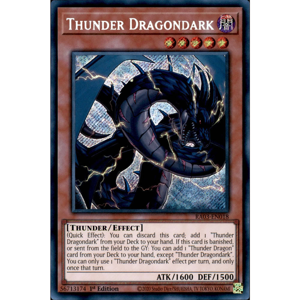 Thunder Dragondark RA03-EN018 Yu-Gi-Oh! Card from the Quarter Century Bonanza Set