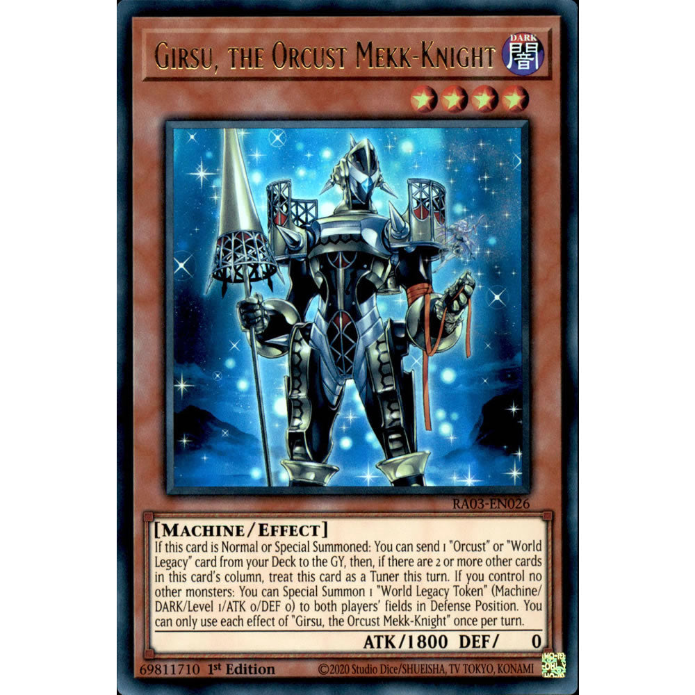 Girsu, the Orcust Mekk-Knight RA03-EN026 Yu-Gi-Oh! Card from the Quarter Century Bonanza Set