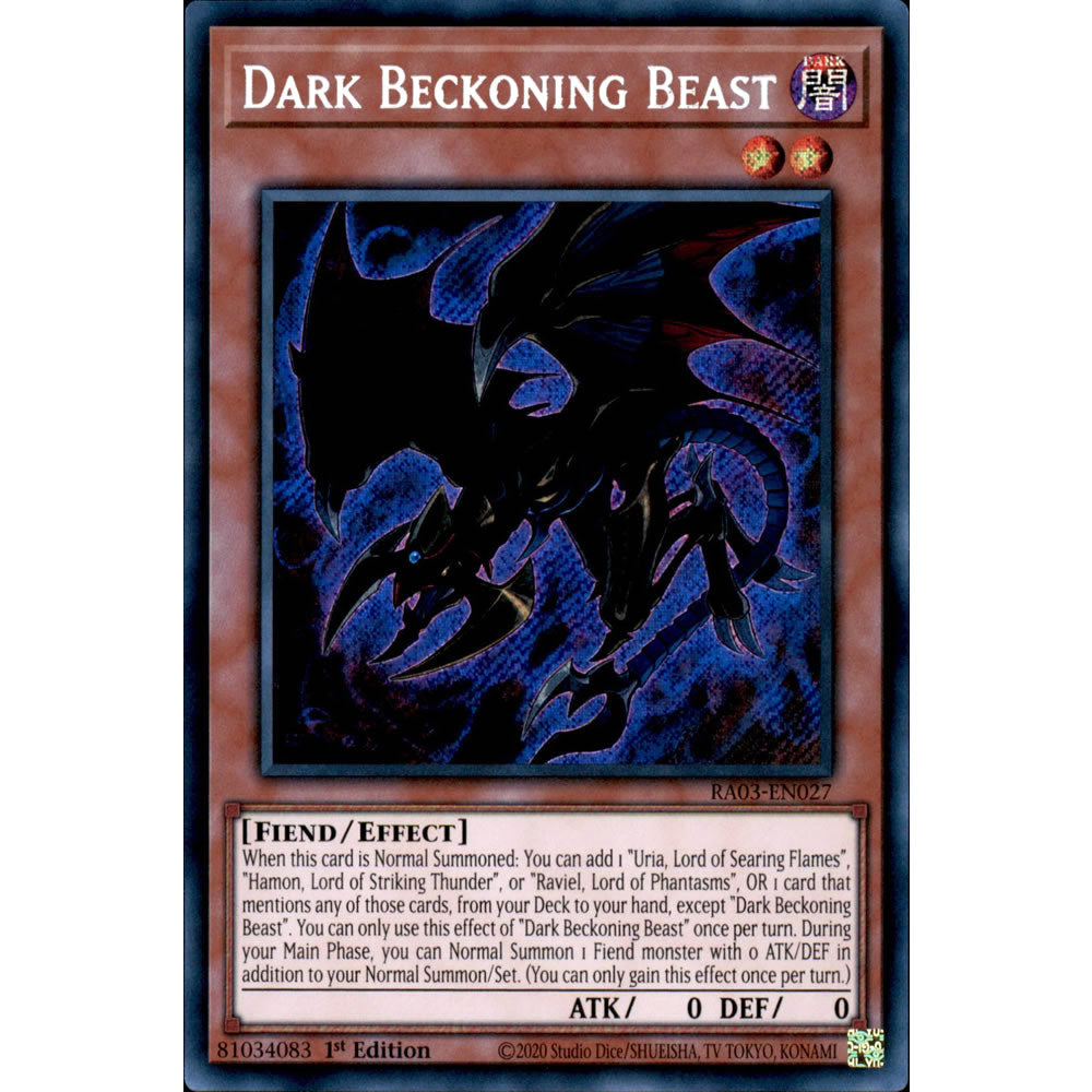 Dark Beckoning Beast RA03-EN027 Yu-Gi-Oh! Card from the Quarter Century Bonanza Set