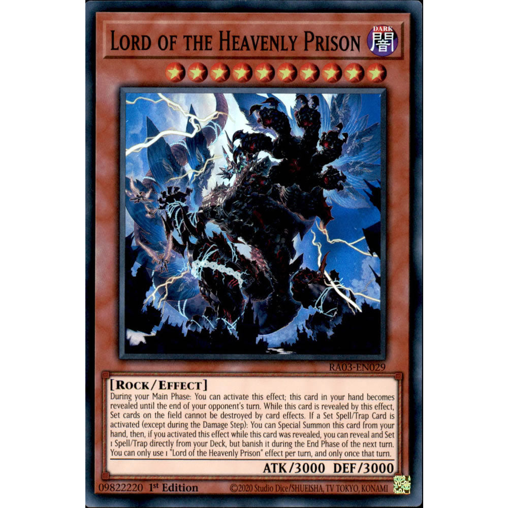 Lord of the Heavenly Prison RA03-EN029 Yu-Gi-Oh! Card from the Quarter Century Bonanza Set