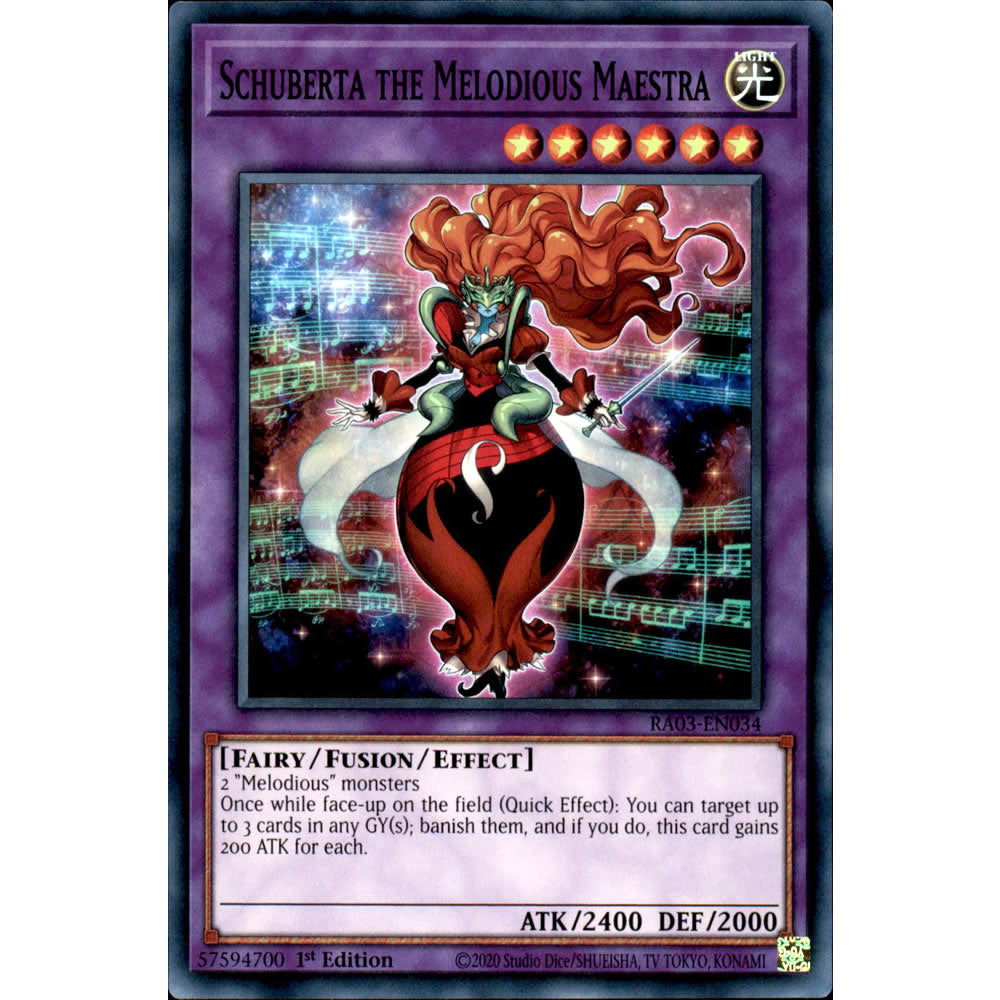 Schuberta the Melodious Maestra RA03-EN034 Yu-Gi-Oh! Card from the Quarter Century Bonanza Set