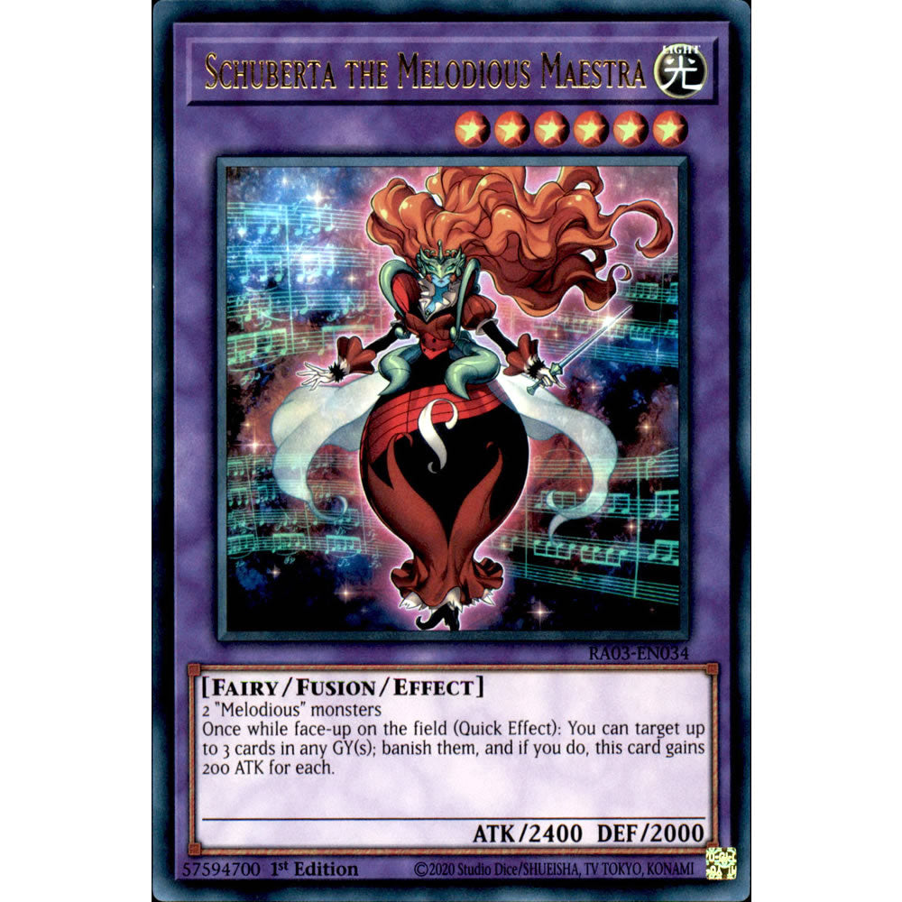 Schuberta the Melodious Maestra RA03-EN034 Yu-Gi-Oh! Card from the Quarter Century Bonanza Set