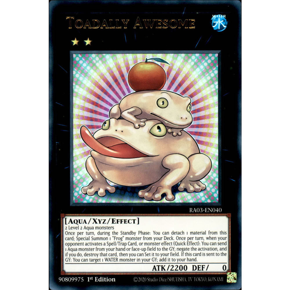 Toadally Awesome RA03-EN040 Yu-Gi-Oh! Card from the Quarter Century Bonanza Set