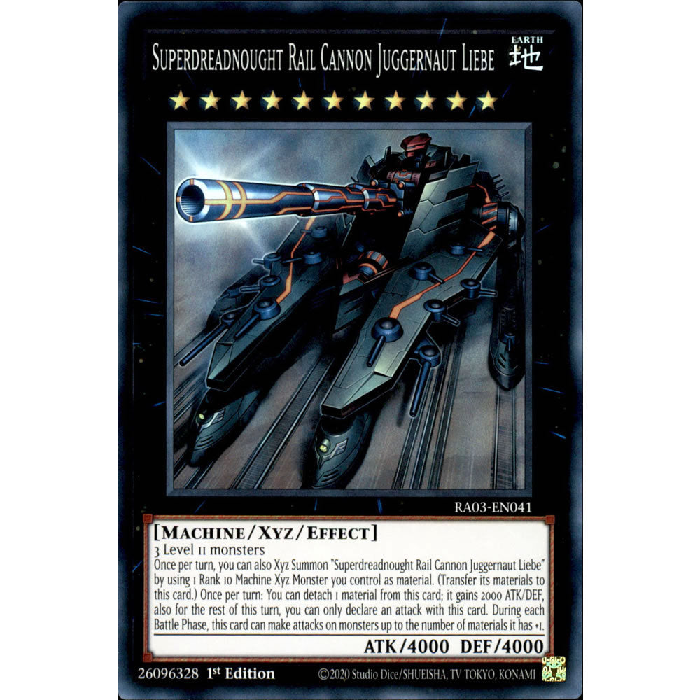 Superdreadnought Rail Cannon Juggernaut Liebe RA03-EN041 Yu-Gi-Oh! Card from the Quarter Century Bonanza Set