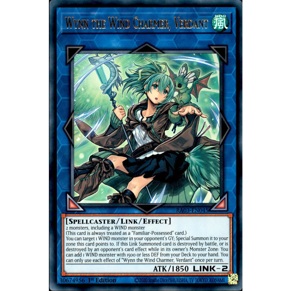 Wynn the Wind Charmer, Verdant RA03-EN045 Yu-Gi-Oh! Card from the Quarter Century Bonanza Set