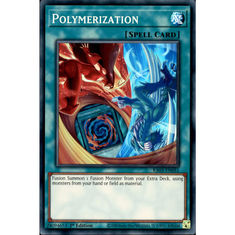 Polymerization (Elemental HERO artwork) RA03-EN051 Yu-Gi-Oh! Card from the Quarter Century Bonanza Set