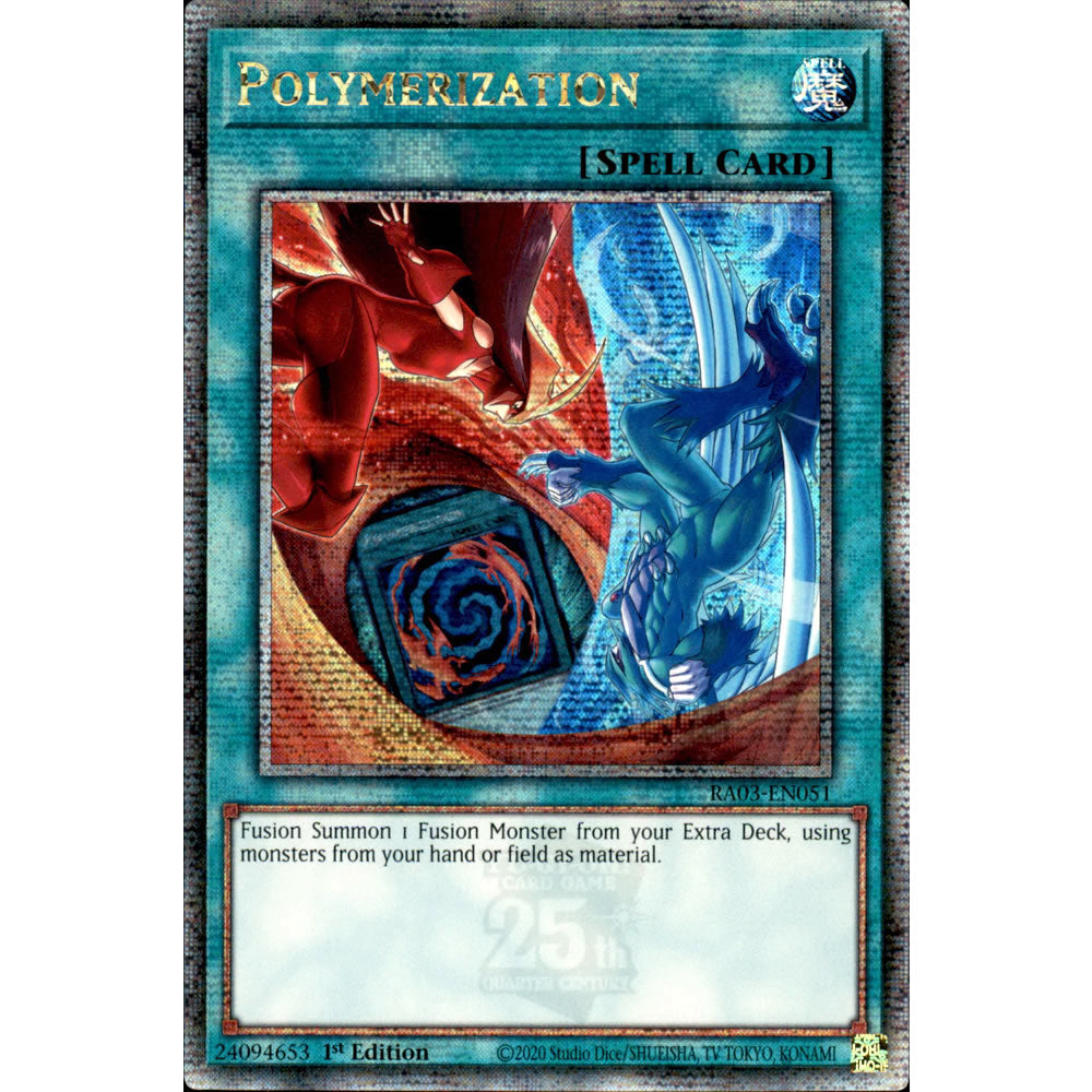 Polymerization (Elemental HERO artwork) RA03-EN051 Yu-Gi-Oh! Card from the Quarter Century Bonanza Set