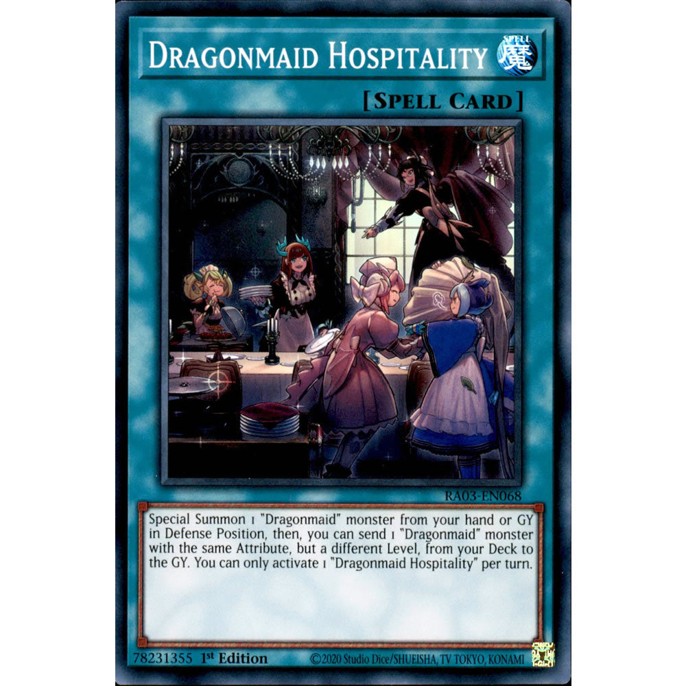 Dragonmaid Hospitality RA03-EN068 Yu-Gi-Oh! Card from the Quarter Century Bonanza Set