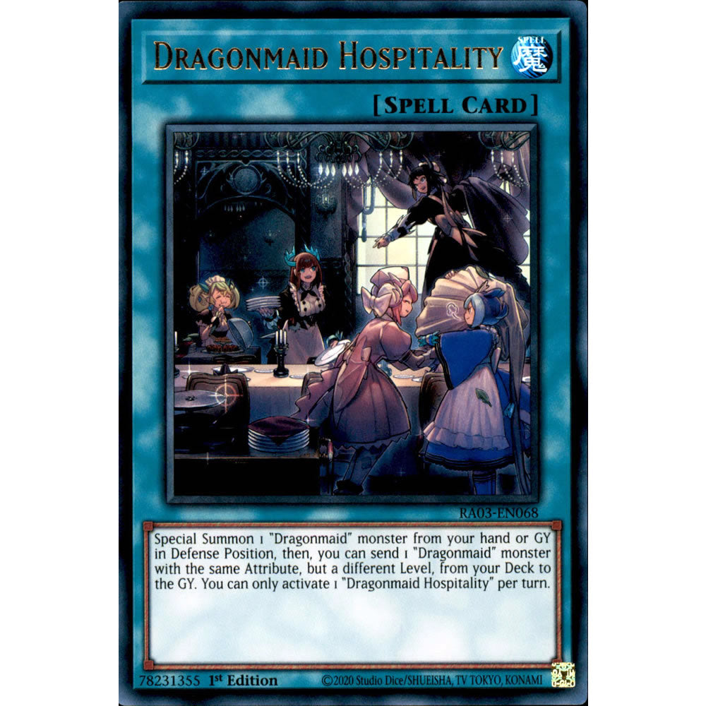 Dragonmaid Hospitality RA03-EN068 Yu-Gi-Oh! Card from the Quarter Century Bonanza Set