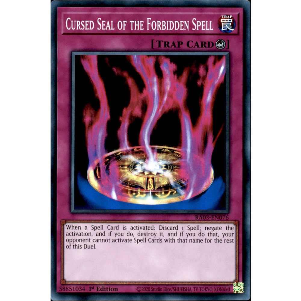 Cursed Seal of the Forbidden Spell RA03-EN076 Yu-Gi-Oh! Card from the Quarter Century Bonanza Set