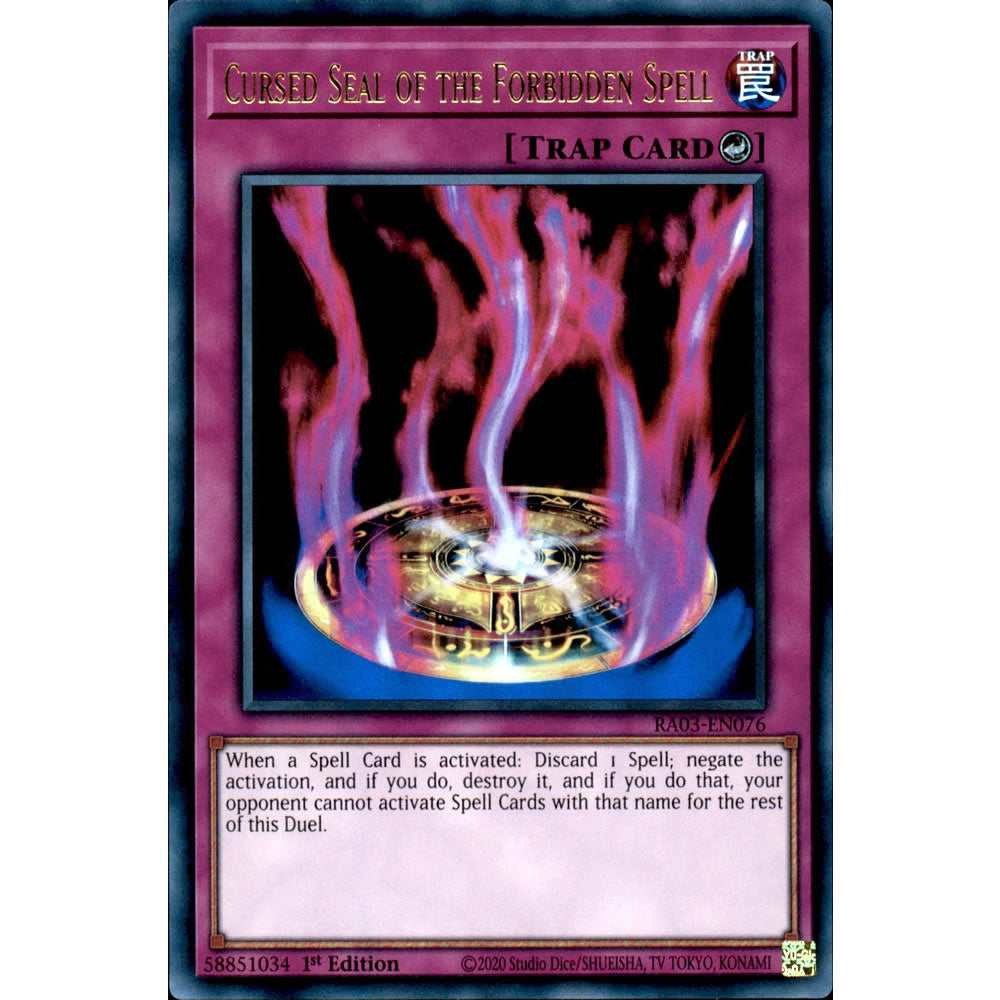 Cursed Seal of the Forbidden Spell RA03-EN076 Yu-Gi-Oh! Card from the Quarter Century Bonanza Set