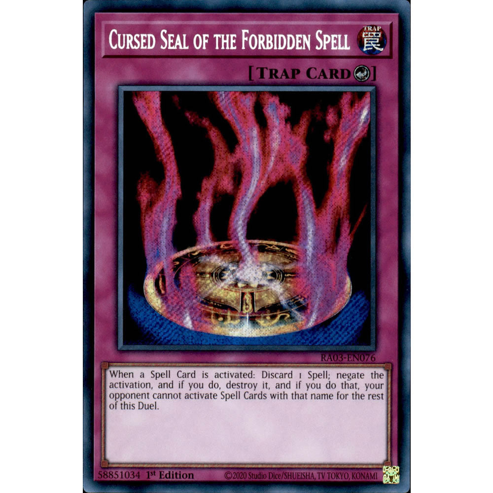 Cursed Seal of the Forbidden Spell RA03-EN076 Yu-Gi-Oh! Card from the Quarter Century Bonanza Set