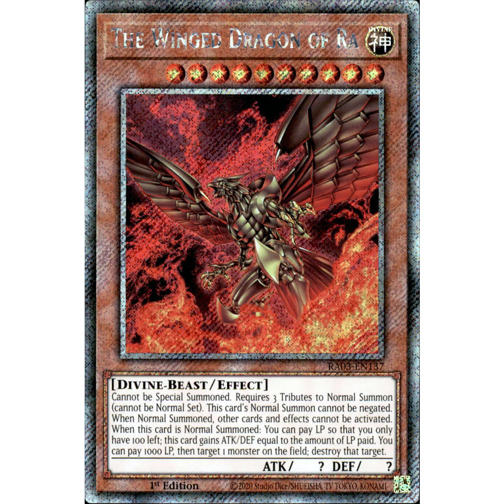 The Winged Dragon of Ra RA03-EN137 Yu-Gi-Oh! Card from the Quarter Century Bonanza Set