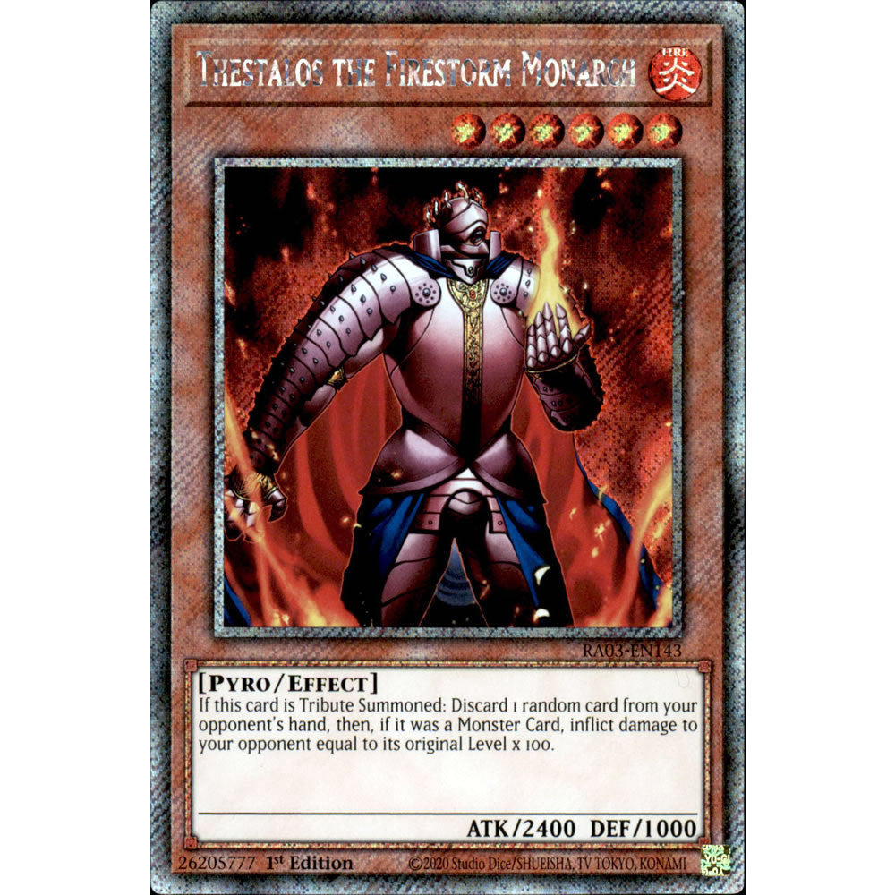 Thestalos the Firestorm Monarch RA03-EN143 Yu-Gi-Oh! Card from the Quarter Century Bonanza Set