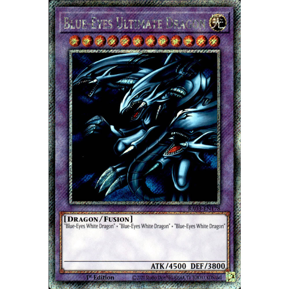 Blue-Eyes Ultimate Dragon RA03-EN178 Yu-Gi-Oh! Card from the Quarter Century Bonanza Set