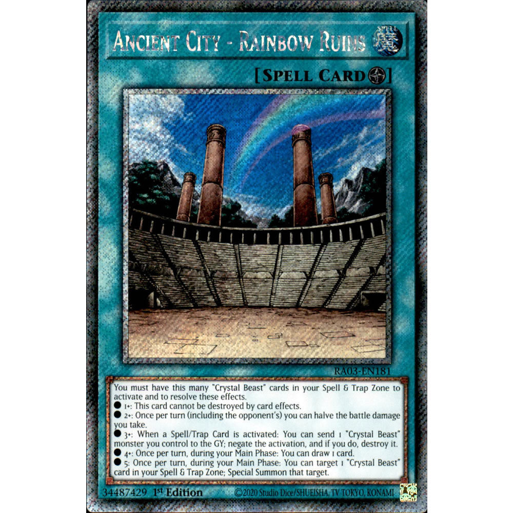 Ancient City - Rainbow Ruins RA03-EN181 Yu-Gi-Oh! Card from the Quarter Century Bonanza Set