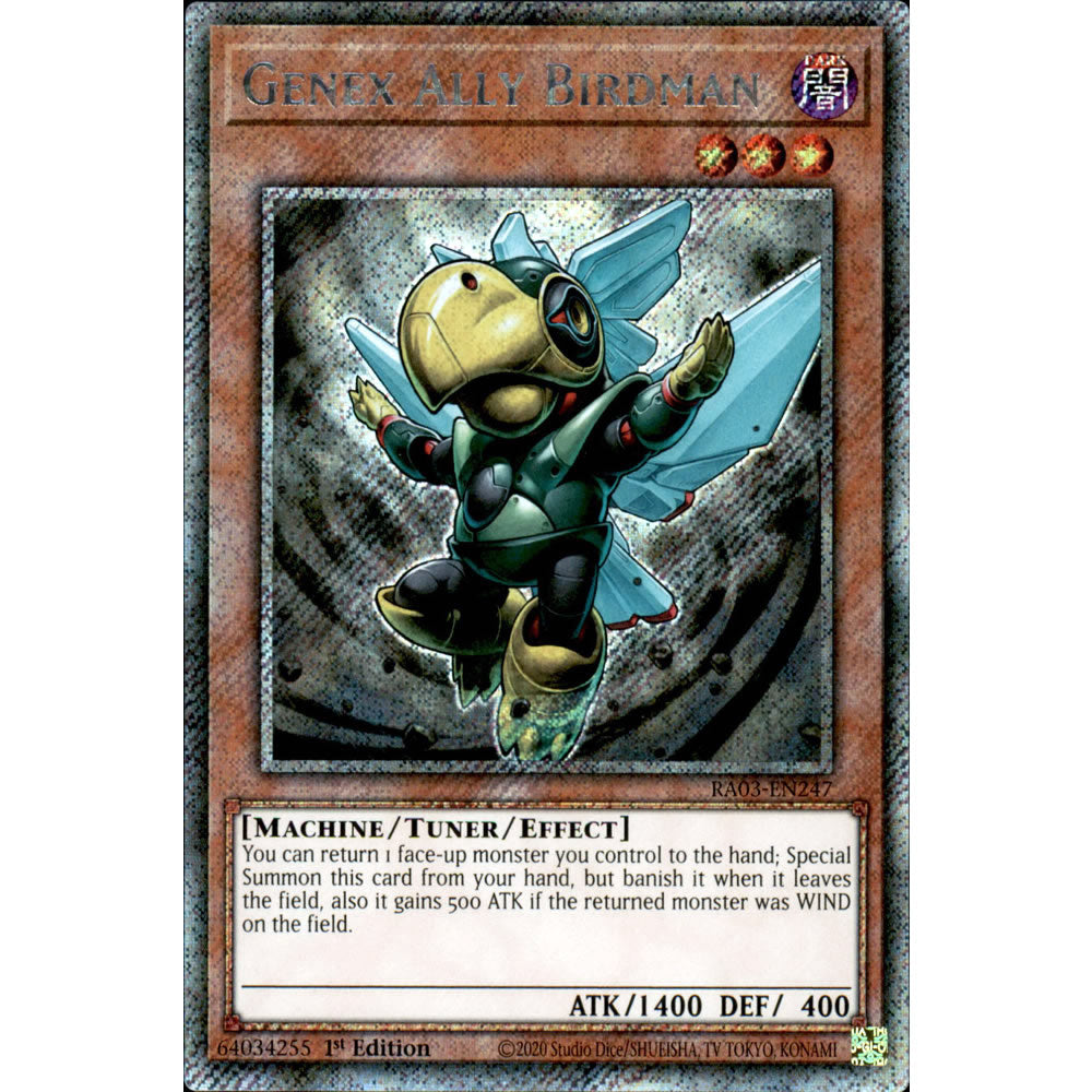 Genex Ally Birdman RA03-EN247 Yu-Gi-Oh! Card from the Quarter Century Bonanza Set