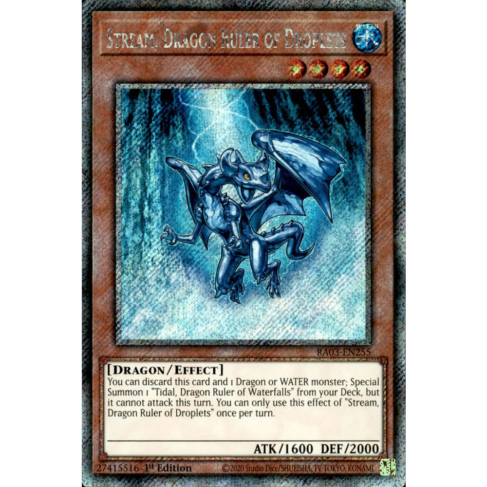 Stream, Dragon Ruler of Droplets RA03-EN255 Yu-Gi-Oh! Card from the Quarter Century Bonanza Set