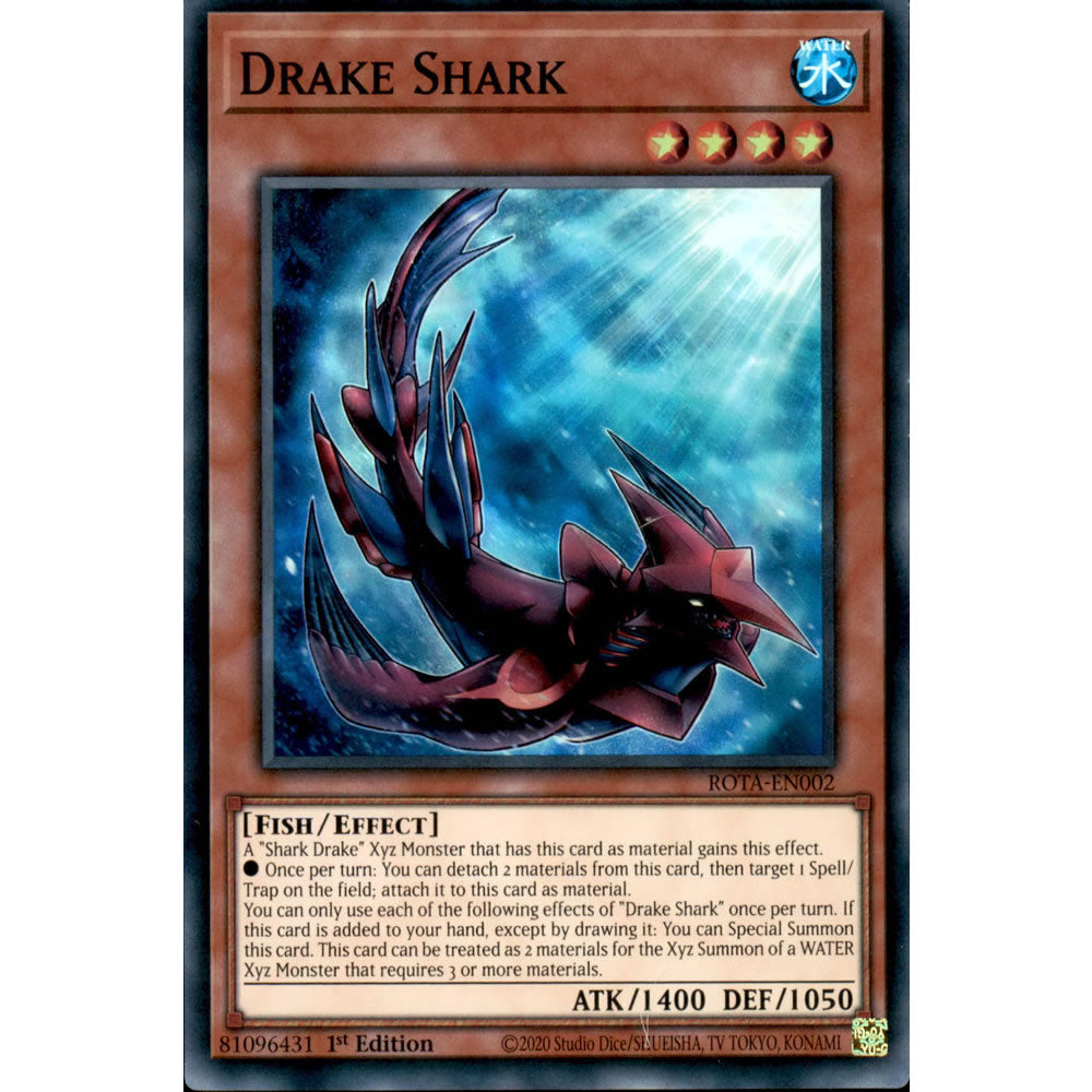 Drake Shark ROTA-EN002 Yu-Gi-Oh! Card from the Rage of the Abyss Set