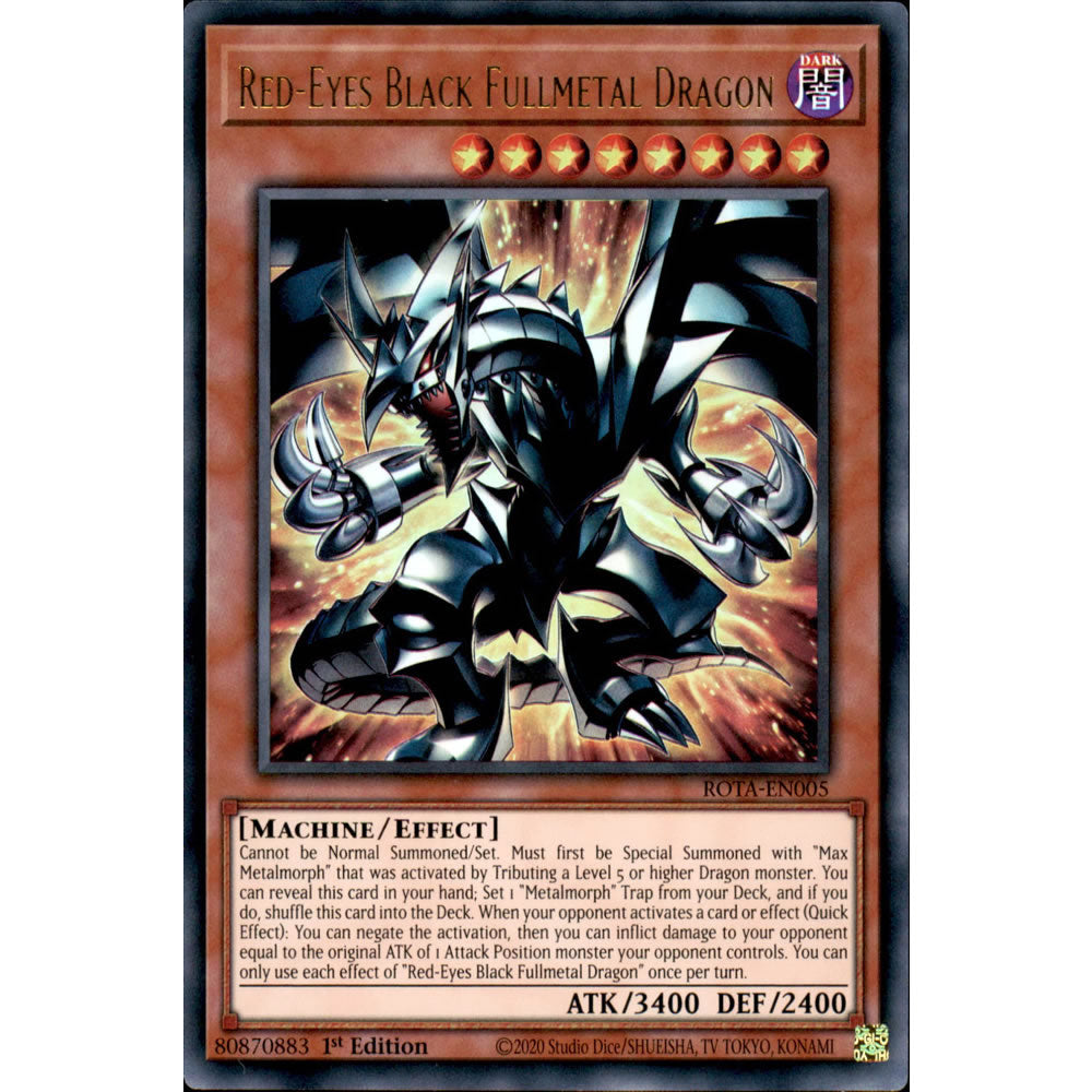 Red-Eyes Black Fullmetal Dragon ROTA-EN005 Yu-Gi-Oh! Card from the Rage of the Abyss Set