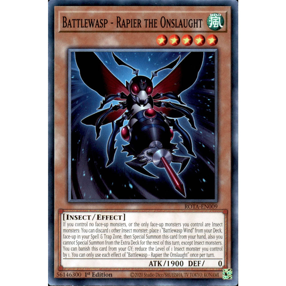 Battlewasp - Rapier the Onslaught ROTA-EN009 Yu-Gi-Oh! Card from the Rage of the Abyss Set