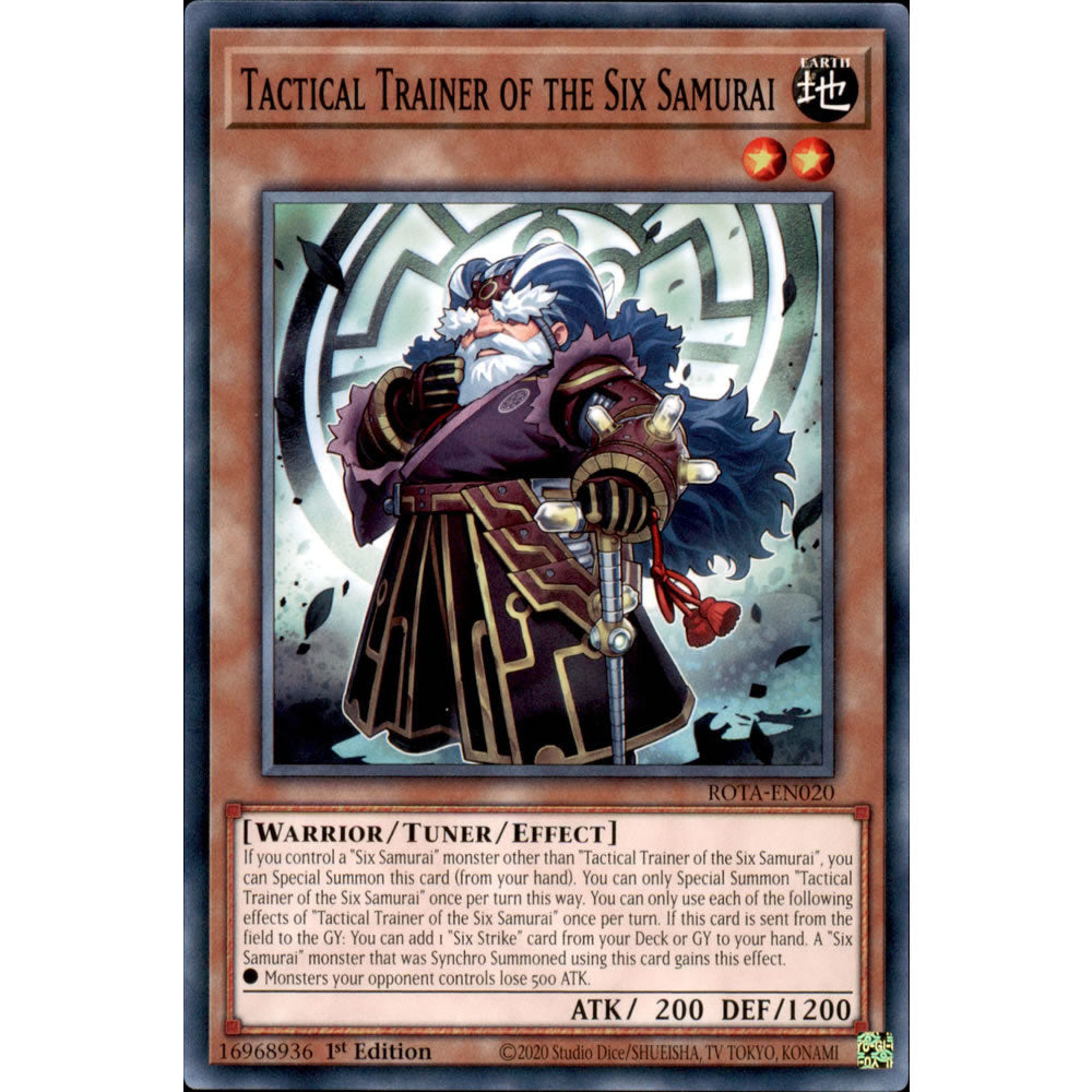 Tactical Trainer of the Six Samurai ROTA-EN020 Yu-Gi-Oh! Card from the Rage of the Abyss Set