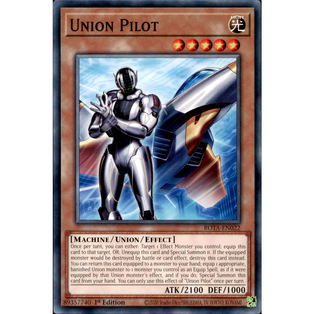 Union Pilot ROTA-EN022 Yu-Gi-Oh! Card from the Rage of the Abyss Set