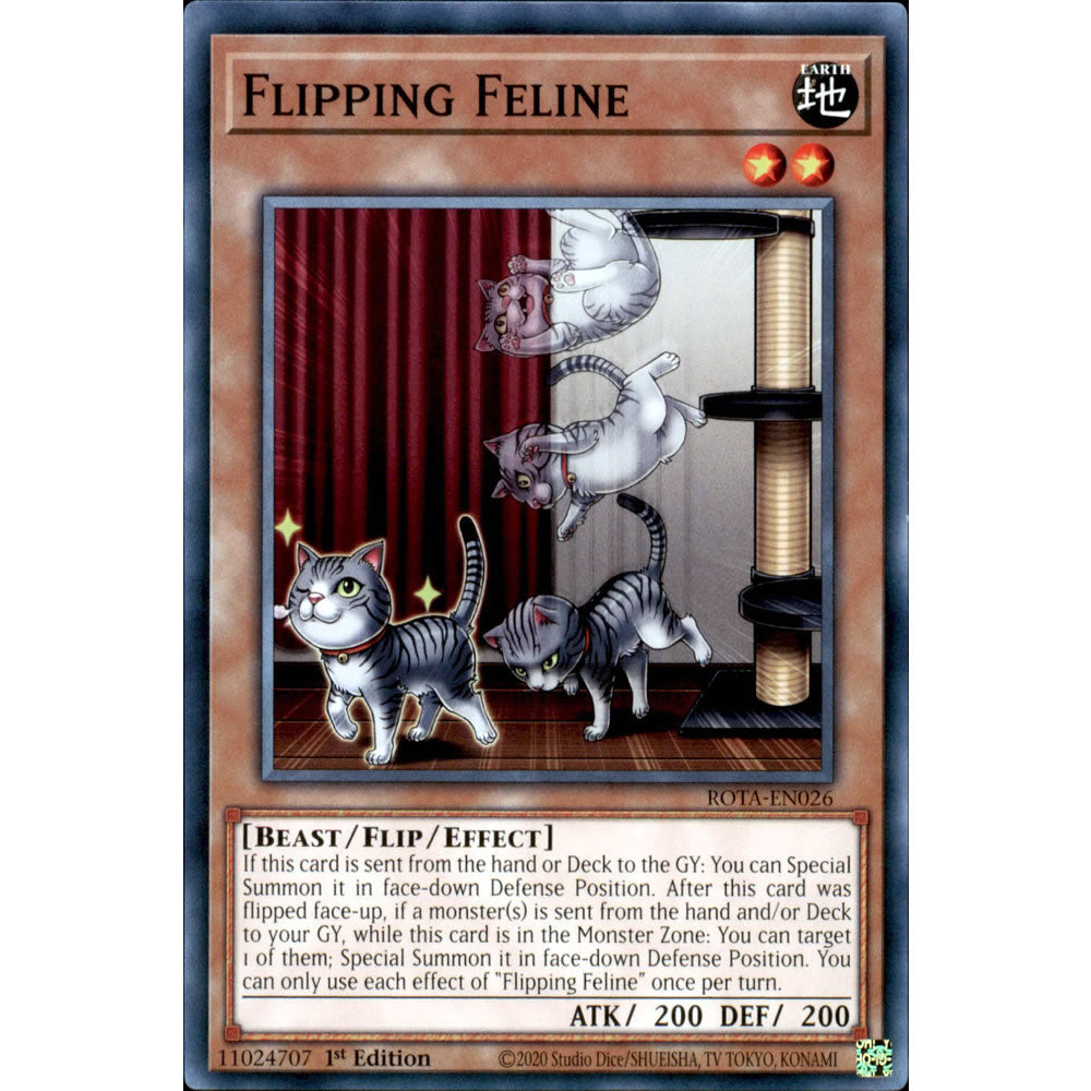 Flipping Feline ROTA-EN026 Yu-Gi-Oh! Card from the Rage of the Abyss Set