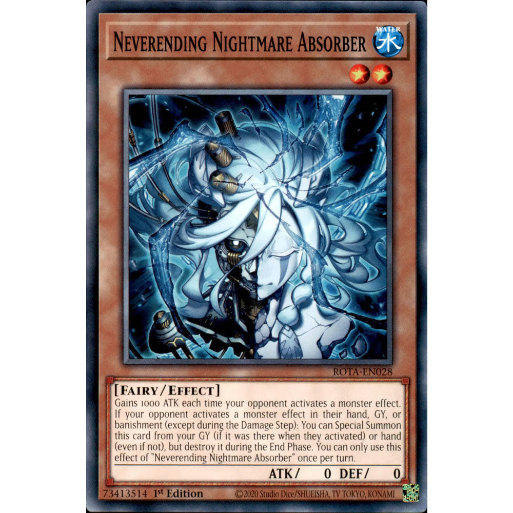 Neverending Nightmare Absorber ROTA-EN028 Yu-Gi-Oh! Card from the Rage of the Abyss Set