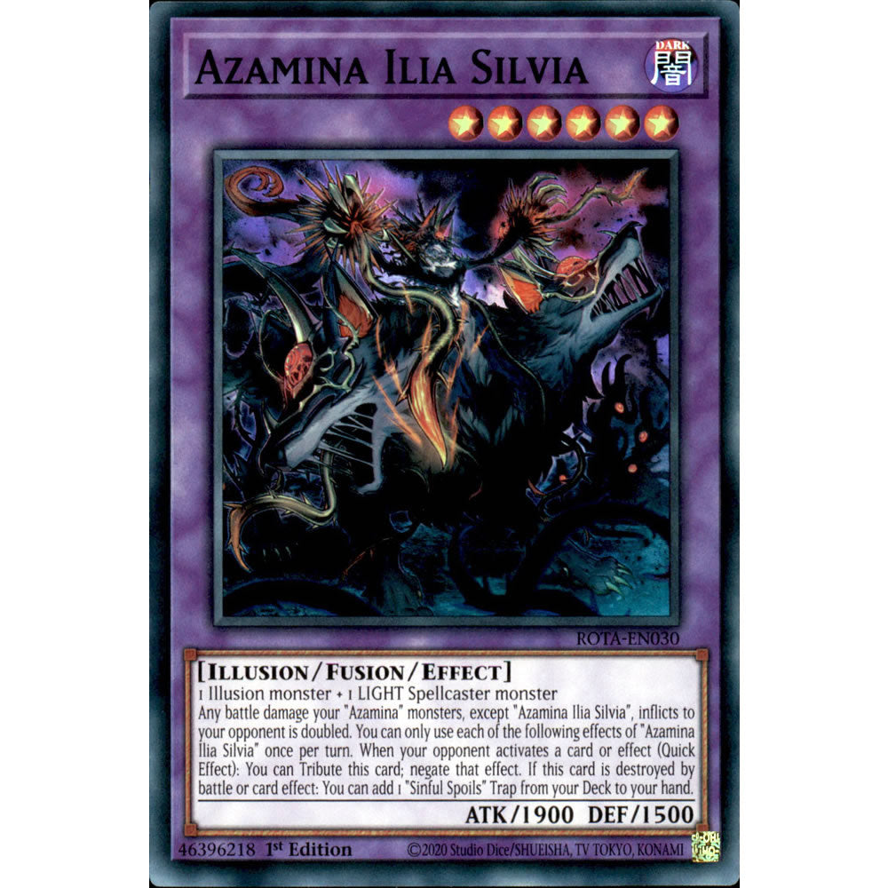 Azamina Ilia Silvia ROTA-EN030 Yu-Gi-Oh! Card from the Rage of the Abyss Set