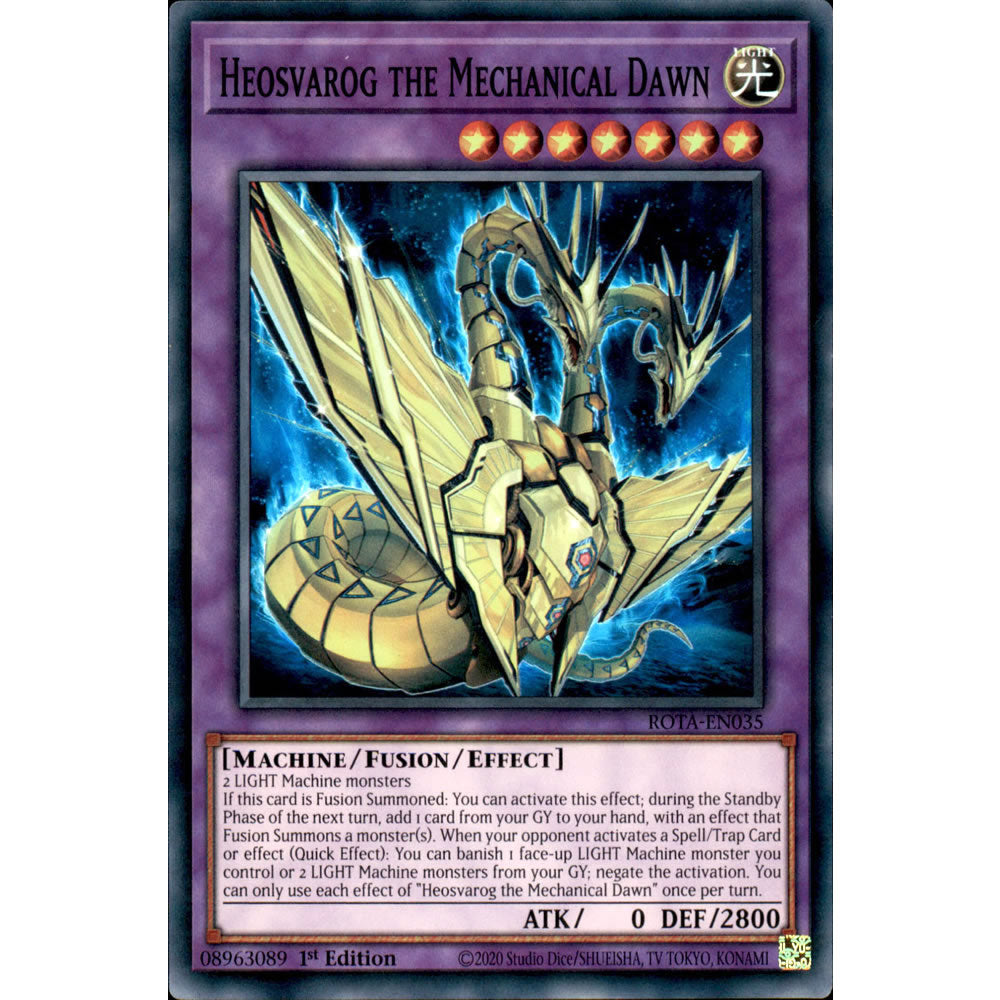 Heosvarog the Mechanical Dawn ROTA-EN035 Yu-Gi-Oh! Card from the Rage of the Abyss Set