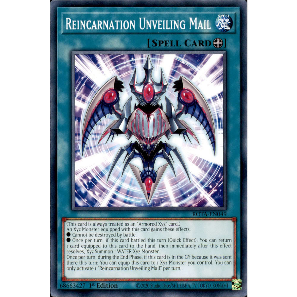 Reincarnation Unveiling Mail ROTA-EN049 Yu-Gi-Oh! Card from the Rage of the Abyss Set