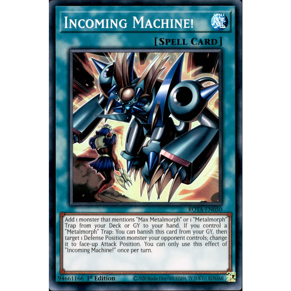 Incoming Machine! ROTA-EN050 Yu-Gi-Oh! Card from the Rage of the Abyss Set