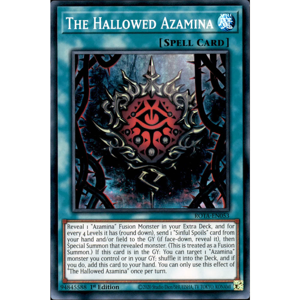 The Hallowed Azamina ROTA-EN053 Yu-Gi-Oh! Card from the Rage of the Abyss Set