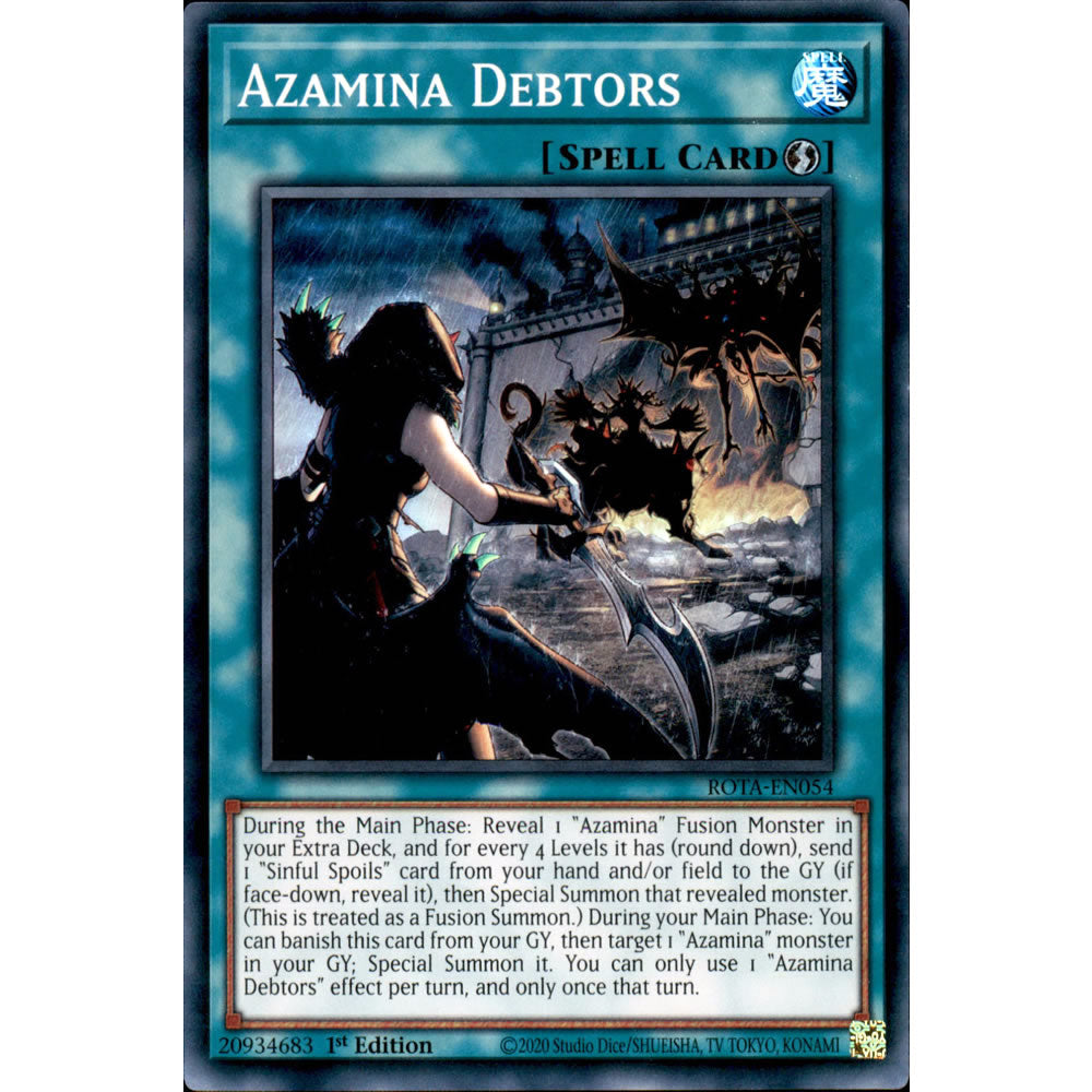 Azamina Debtors ROTA-EN054 Yu-Gi-Oh! Card from the Rage of the Abyss Set