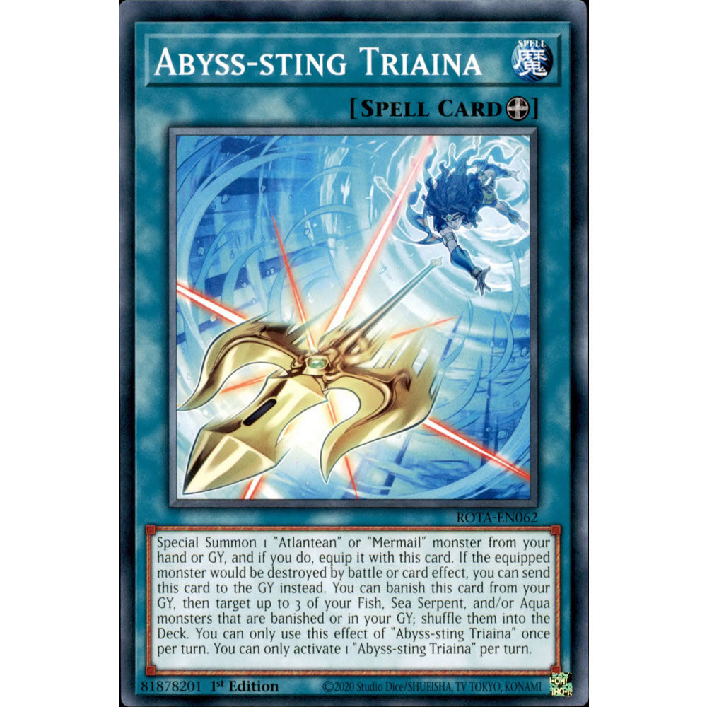 Abyss-sting Triaina ROTA-EN062 Yu-Gi-Oh! Card from the Rage of the Abyss Set