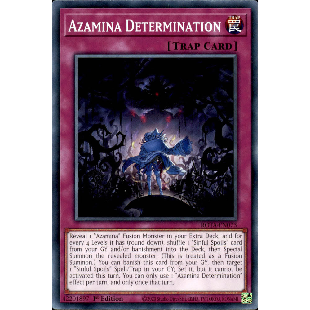 Azamina Determination ROTA-EN073 Yu-Gi-Oh! Card from the Rage of the Abyss Set