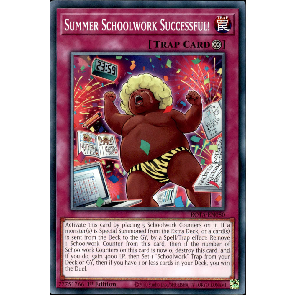 Summer Schoolwork Successful! ROTA-EN080 Yu-Gi-Oh! Card from the Rage of the Abyss Set