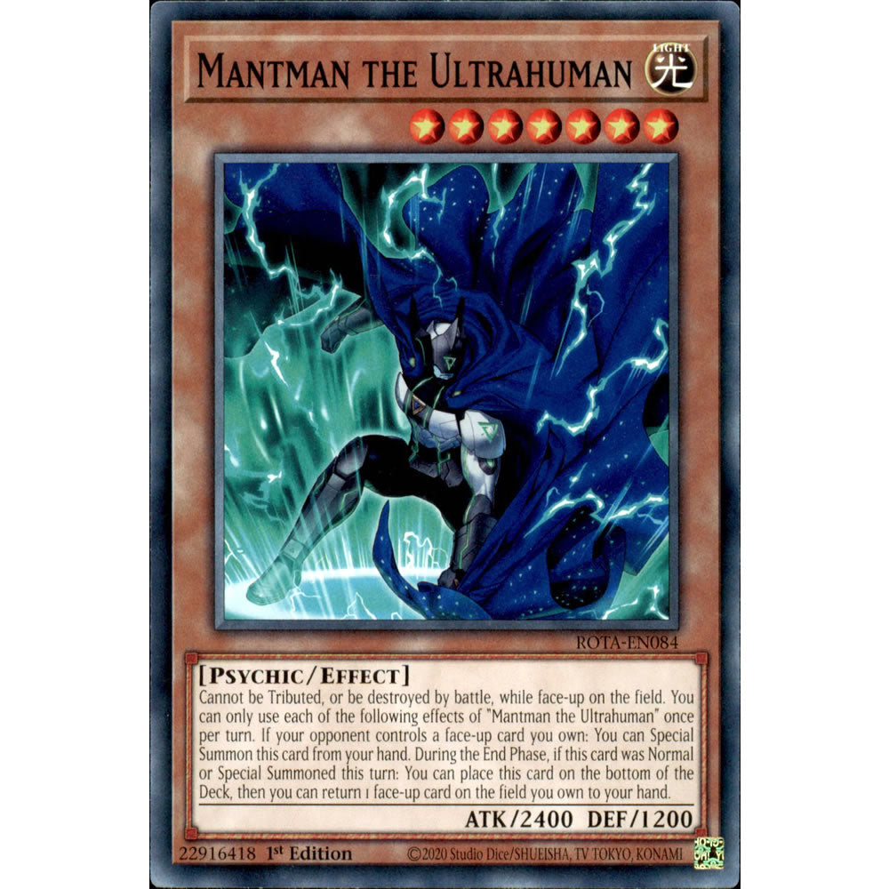 Mantman the Ultrahuman ROTA-EN084 Yu-Gi-Oh! Card from the Rage of the Abyss Set