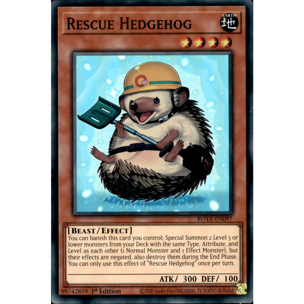 Rescue Hedgehog ROTA-EN097 Yu-Gi-Oh! Card from the Rage of the Abyss Set